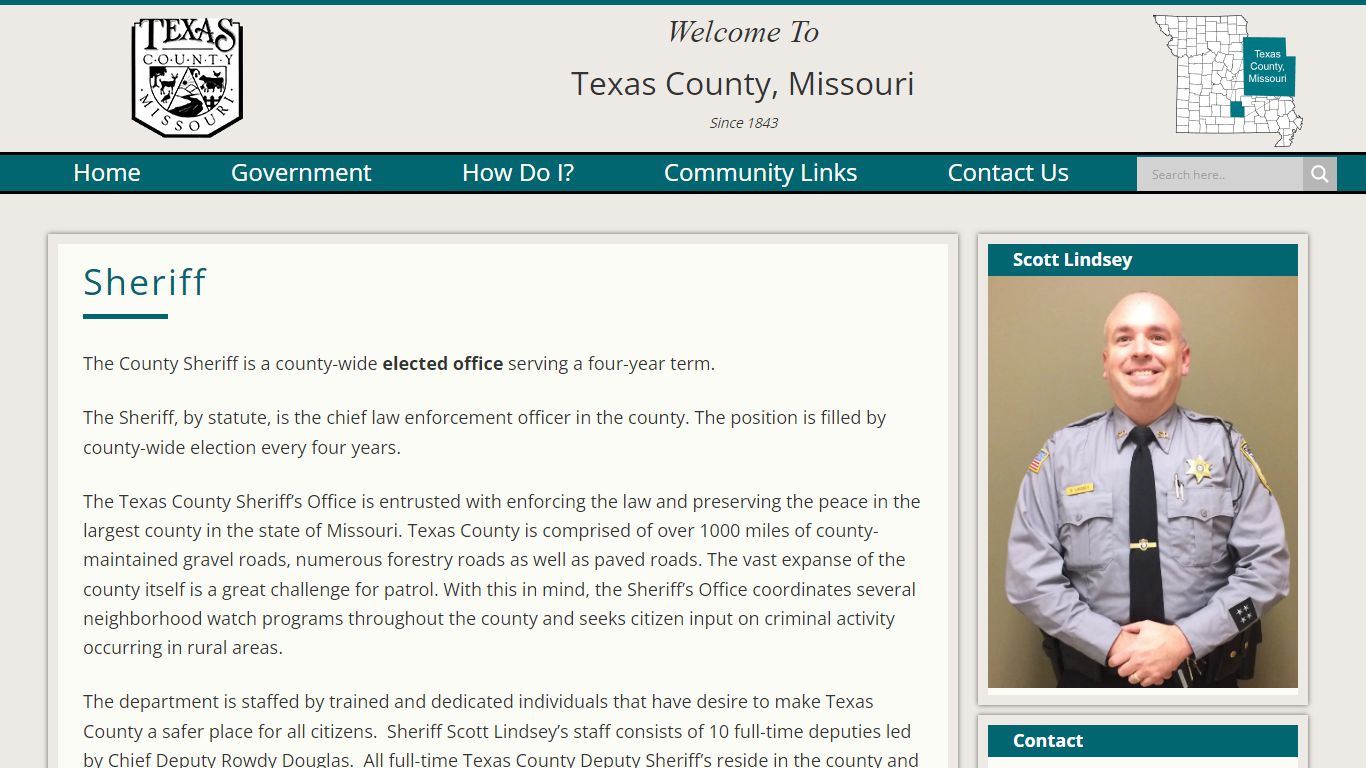 Sheriff | Texas County, Missouri