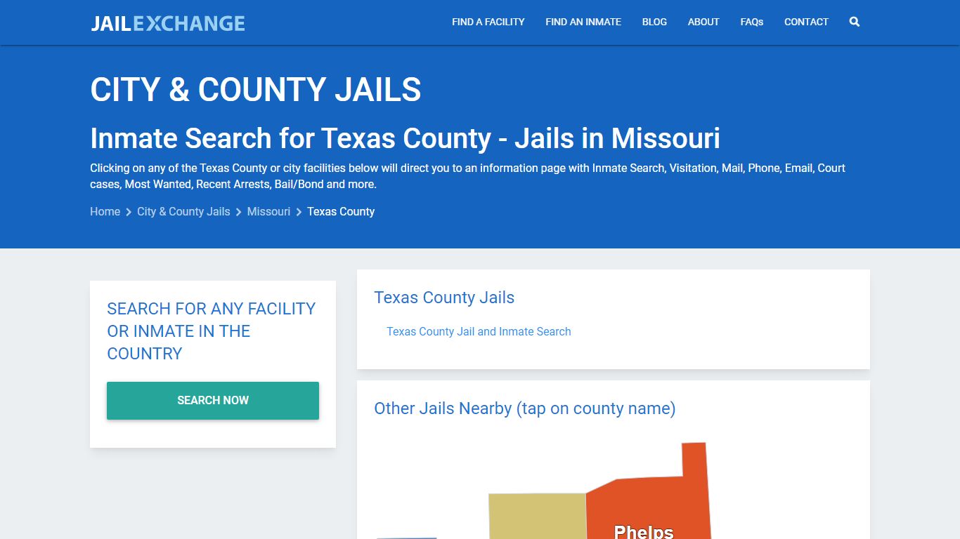 Inmate Search for Texas County | Jails in Missouri - Jail Exchange
